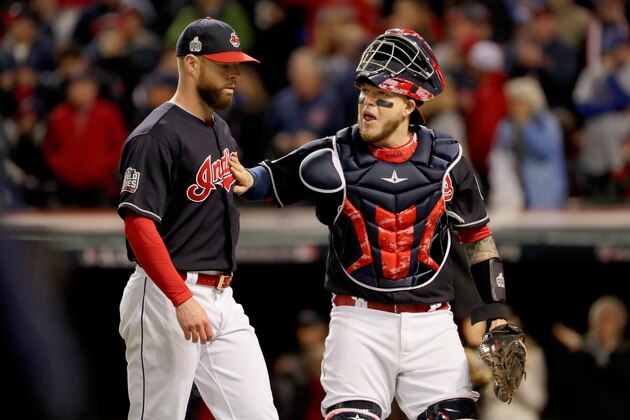 CLEVELAND, OH - OCTOBER 25: Corey Kluber CLEVELAND, OH - OCTOBER 25: Corey Kluber