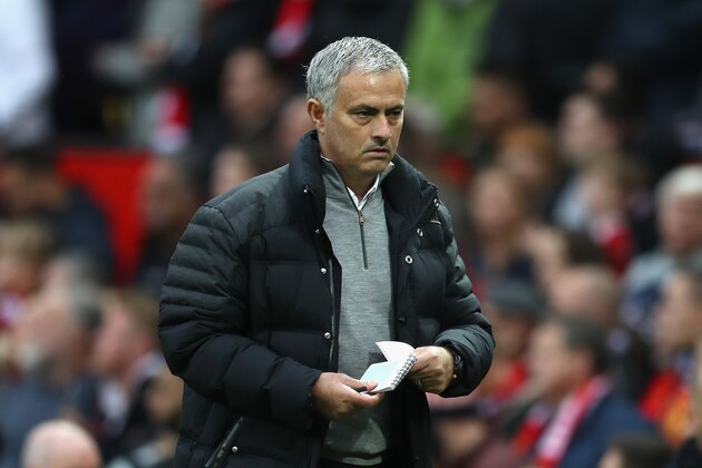 MANCHESTER, ENGLAND - OCTOBER 29: Jose Mourinho, Manager of Manchester United looks on during the Premier League match between Manchester United and Burnley at Old Trafford on October 29, 2016 in Manchester, England. (Photo by Mark Robinson/Getty Images) MANCHESTER, ENGLAND - OCTOBER 29: Jose Mourinho, Manager of Manchester United looks on during the Premier League match between Manchester United and Burnley at Old Trafford on October 29, 2016 in Manchester, England. (Photo by Mark Robinson/Getty Images)