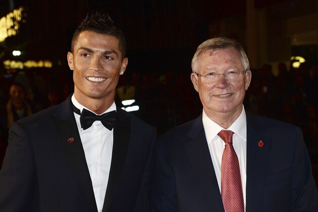 LONDON, ENGLAND - NOVEMBER 09:  Cristiano Ronaldo (L) and Sir Alex Ferguson attend the World Premiere of 'Ronaldo' at Vue West End on November 9, 2015 in London, England.  (Photo by Dave J Hogan/Dave J Hogan/Getty Images)
