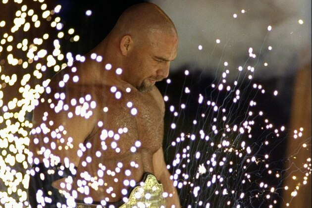 12 Jun 1998:  Bill Goldberg looks on during the WCW Bash at the Beach at the Cox Arena in San Diego, California. Mandatory Credit: Elsa Hasch  /Allsport