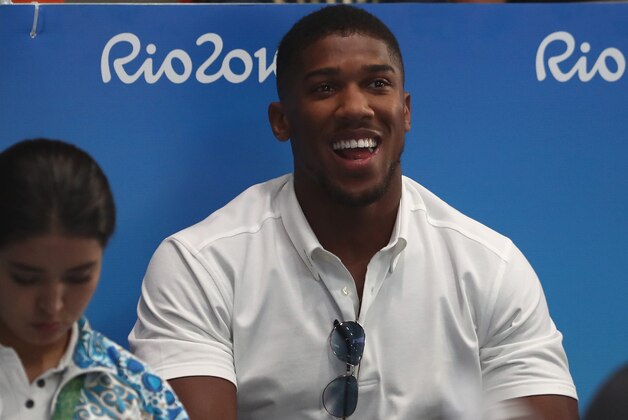 RIO DE JANEIRO, BRAZIL - AUGUST 15:  Anthony Joshua of Great Britain watches on during the Boxing at Riocentro on August 15, 2016 in Rio de Janeiro, Brazil.  (Photo by Julian Finney/Getty Images)