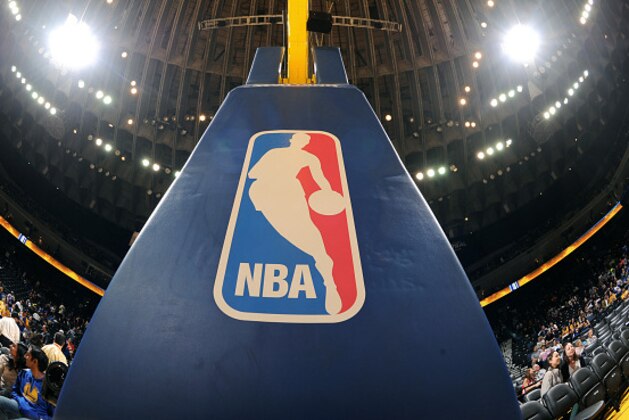 OAKLAND, CA - OCTOBER 21: A shot of nba logo on the basket during the game between the Los Angeles Clippers and Golden State Warriors on October 21, 2014 at Oracle Arena in Oakland, California. NOTE TO USER: User expressly acknowledges and agrees that, by downloading and/or using this Photograph, user is consenting to the terms and conditions of Getty Images License Agreement. Mandatory Copyright Notice: Copyright 2014 NBAE (Photo by Noah Graham/NBAE via Getty Images)