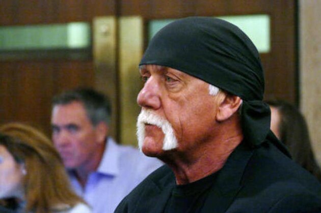 FILE - In this May 25, 2016 file photo, Hulk Hogan, whose real name is Terry Bollea, appears in court in St. Petersburg, Fla. The shell of Gawker has settled with Hulk Hogan for $31 million, ending a years-long fight that led to the media company’s bankruptcy, the shutdown of Gawker.com and the sale of Gawker’s other sites to Spanish-language broadcaster Univision.  Gawker founder Nick Denton in a Wednesday, Nov. 2 blog post said that the “saga is over.” Denton filed for personal bankruptcy because of the $140 million verdict won by the former professional wrestler in a Florida court over a sex tape.(Scott Keeler/The Tampa Bay Times via AP, Pool)