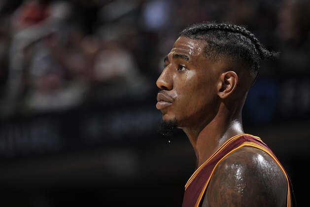 CLEVELAND, OH - NOVEMBER 1: Iman Shumpert #4 of the Cleveland Cavaliers is seen ;dtg against the Houston Rockets on November 1, 2016 at Quicken Loans Arena in Cleveland, Ohio.  NOTE TO USER: User expressly acknowledges and agrees that, by downloading and or using this Photograph, user is consenting to the terms and conditions of the Getty Images License Agreement. Mandatory Copyright Notice: Copyright 2016 NBAE (Photo by David Liam Kyle/NBAE via Getty Images)