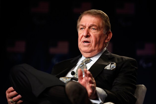 BEVERLY HILLS, CA - MARCH 09:  Jerry Colangelo, Director of USA Basketball, addresses the media at the USOC Olympic Media Summit at The Beverly Hilton Hotel on March 9, 2016 in Beverly Hills, California.  (Photo by Todd Warshaw/Getty Images for the USOC)