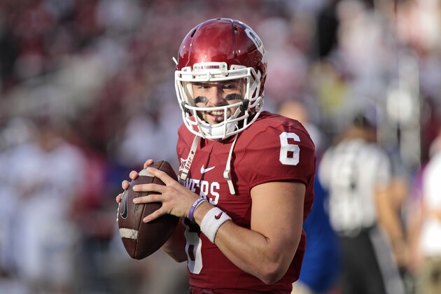 NORMAN, OK - OCTOBER 29: Quarterback Baker Mayfield