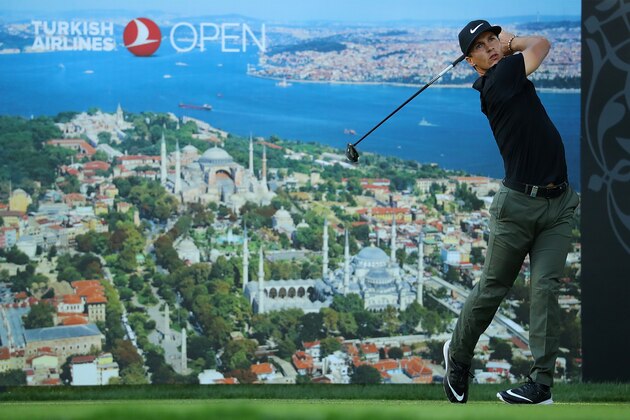 ANTALYA, TURKEY - NOVEMBER 04:  Thorbjorn Olesen of Denmark hits his tee shot on the 17th hole during day two of the Turkish Airlines Open at the Regnum Carya Golf & Spa Resort on November 4, 2016 in Antalya, Turkey.  (Photo by Warren Little/Getty Images)