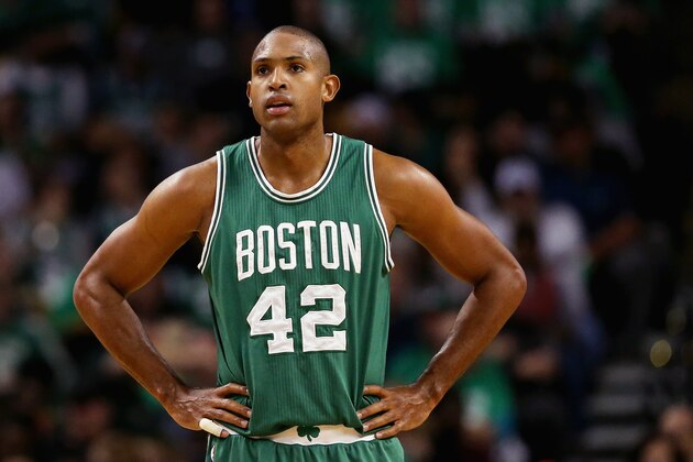 BOSTON, MA - OCTOBER 26: Al Horford #42 of the Boston Celtics looks on during the second quarter against the Brooklyn Nets at TD Garden on October 26, 2016 in Boston, Massachusetts. NOTE TO USER: User expressly acknowledges and agrees that, by downloading and/or using this photograph, user is consenting to the terms and conditions of the Getty Images License Agreement. (Photo by Maddie Meyer/Getty Images) BOSTON, MA - OCTOBER 26: Al Horford #42 of the Boston Celtics looks on during the second quarter against the Brooklyn Nets at TD Garden on October 26, 2016 in Boston, Massachusetts. NOTE TO USER: User expressly acknowledges and agrees that, by downloading and/or using this photograph, user is consenting to the terms and conditions of the Getty Images License Agreement. (Photo by Maddie Meyer/Getty Images)
