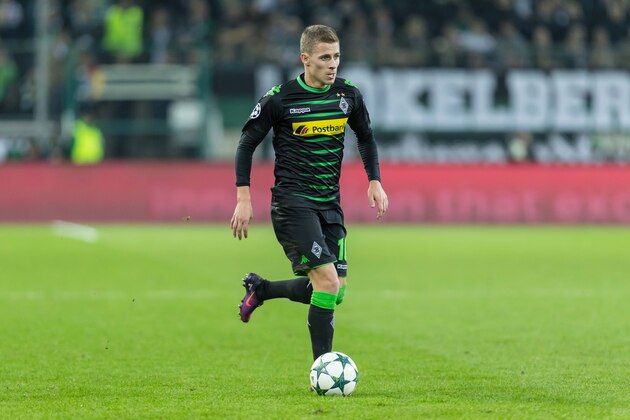 Moenchengladbach, Germany 01.11.2016, UEFA Champions League - 2016/17 Season, Group C - Matchday 4,  Borussia Moenchengladbach - Celtic Glasgow, feature, Thorgan Hazard (BMG)   (Photo by TF-Images/Getty Images)