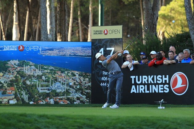 ANTALYA, TURKEY - NOVEMBER 05:  Thorbjorn Olesen of Denmark tees off on the 17th hole during day three of the Turkish Airlines Open at the Regnum Carya Golf & Spa Resort on November 5, 2016 in Antalya, Turkey.  (Photo by Richard Heathcote/Getty Images)