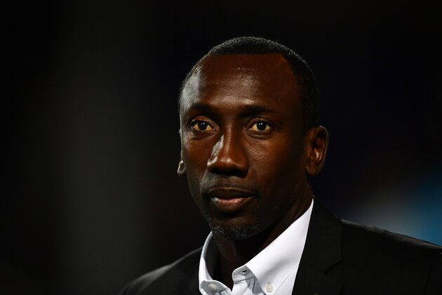 LONDON, ENGLAND - OCTOBER 28:    Jimmy Floyd Hasselbaink, Manager of Queens Park Rangers looks on prior to the Sky Bet Championship match between Queens Park Rangers and Brentford at Loftus Road on October 28, 2016 in London, England. (Photo by Dan Mullan/Getty Images)