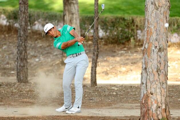 ANTALYA, TURKEY - NOVEMBER 06:  Thorbjorn Olesen of Denmark hits his second shot on the 15th hole during day four of the Turkish Airlines Open at the Regnum Carya Golf & Spa Resort on November 6, 2016 in Antalya, Turkey.  (Photo by Warren Little/Getty Images)