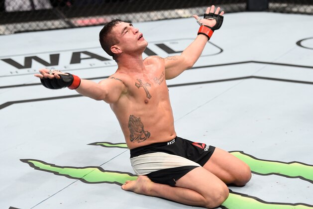 MEXICO CITY, MEXICO - NOVEMBER 05:  Diego Sanchez of the United States raises his hands after facing Marcin Held of Poland in their lightweight bout during the UFC Fight Night event at Arena Ciudad de Mexico on November 5, 2016 in Mexico City, Mexico. (Photo by Jeff Bottari/Zuffa LLC/Zuffa LLC via Getty Images)