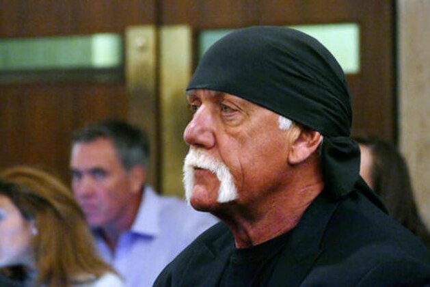 FILE - In this May 25, 2016 file photo, Hulk Hogan, whose real name is Terry Bollea, appears in court in St. Petersburg, Fla. The shell of Gawker has settled with Hulk Hogan for $31 million, ending a years-long fight that led to the media company’s bankruptcy, the shutdown of Gawker.com and the sale of Gawker’s other sites to Spanish-language broadcaster Univision.  Gawker founder Nick Denton in a Wednesday, Nov. 2 blog post said that the “saga is over.” Denton filed for personal bankruptcy because of the $140 million verdict won by the former professional wrestler in a Florida court over a sex tape.(Scott Keeler/The Tampa Bay Times via AP, Pool)