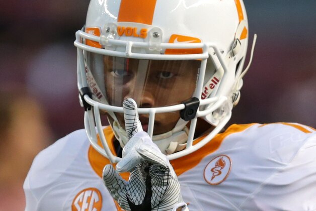 COLUMBIA, SC - OCTOBER 29:  Joshua Dobbs #11 of the Tennessee Volunteers warms up prior to their game against the South Carolina Gamecocks at Williams-Brice Stadium on October 29, 2016 in Columbia, South Carolina.  (Photo by Tyler Lecka/Getty Images)