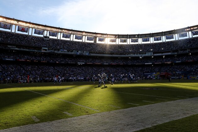 SAN DIEGO, CA - NOVEMBER 06: A general view during the second half as the San Diego Chargers face the Tennessee Titans at Qualcomm Stadium on November 6, 2016 in San Diego, California.  (Photo by Sean M. Haffey/Getty Images)
