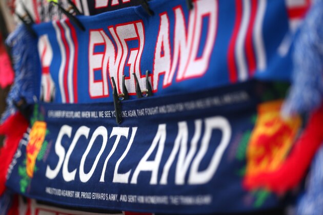 LONDON, ENGLAND - AUGUST 14:  Merchandise on sale prior to the International Friendly match between England and Scotland at Wembley Stadium on August 14, 2013 in London, England.  (Photo by Clive Mason/Getty Images)