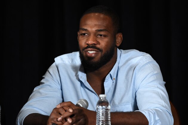 LAS VEGAS, NV - JULY 07: Mixed martial artist Jon Jones takes questions during a news conference at MGM Grand Hotel & Casino to address being pulled from his light heavyweight title fight at UFC 200 against Daniel Cormier due to a potential violation of the UFC's anti-doping policy on July 7, 2016 in Las Vegas, Nevada. (Photo by Ethan Miller/Getty Images) LAS VEGAS, NV - JULY 07: Mixed martial artist Jon Jones takes questions during a news conference at MGM Grand Hotel & Casino to address being pulled from his light heavyweight title fight at UFC 200 against Daniel Cormier due to a potential violation of the UFC's anti-doping policy on July 7, 2016 in Las Vegas, Nevada. (Photo by Ethan Miller/Getty Images)