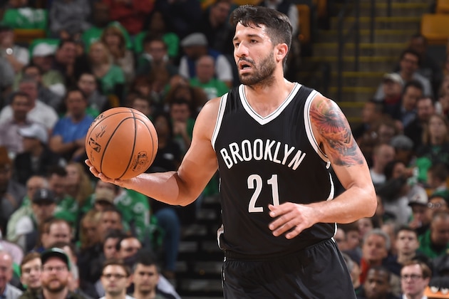 BOSTON, MA - OCTOBER 26:  Greivis Vasquez #21 of the Brooklyn Nets handles the ball against the Boston Celtics on OCTOBER 26, 2016 at the TD Garden in Boston, Massachusetts.  NOTE TO USER: User expressly acknowledges and agrees that, by downloading and or using this photograph, User is consenting to the terms and conditions of the Getty Images License Agreement. Mandatory Copyright Notice: Copyright 2016 NBAE  (Photo by Brian Babineau/NBAE via Getty Images)