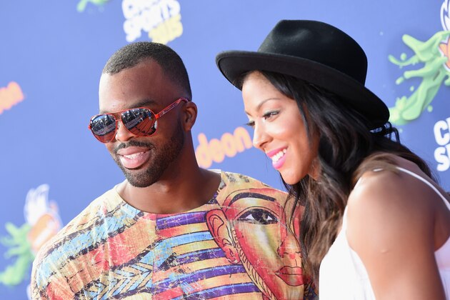 WESTWOOD, CA - JULY 16:  Pro basketball players  Shelden Williams (L) and Candace Parker attend the Nickelodeon Kids' Choice Sports Awards 2015 at UCLA's Pauley Pavilion on July 16, 2015 in Westwood, California.  (Photo by Michael Buckner/Getty Images For KCSports2015)