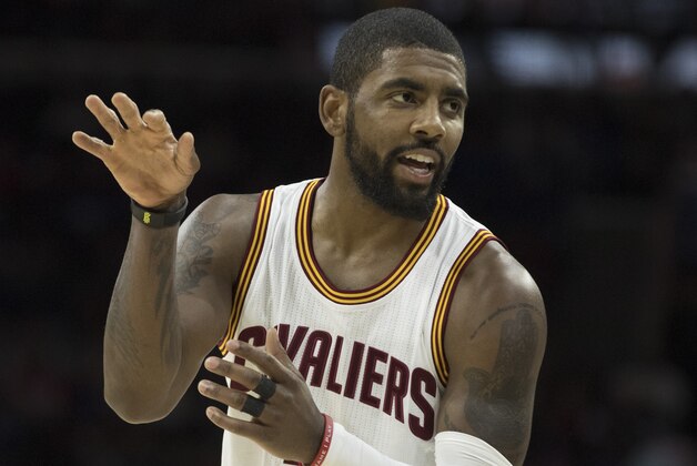 PHILADELPHIA, PA - NOVEMBER 5: Kyrie Irving #2 of the Cleveland Cavaliers plays against the Philadelphia 76ers at Wells Fargo Center on November 5, 2016 in Philadelphia, Pennsylvania. The Cavaliers defeated the 76ers 102-101. The NOTE TO USER: User expressly acknowledges and agrees that, by downloading and or using this photograph, User is consenting to the terms and conditions of the Getty Images License Agreement. (Photo by Mitchell Leff/Getty Images)