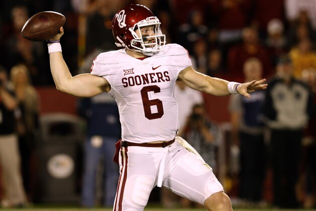AMES, IA – NOVEMBER 3: Quarterback Baker Mayfield
