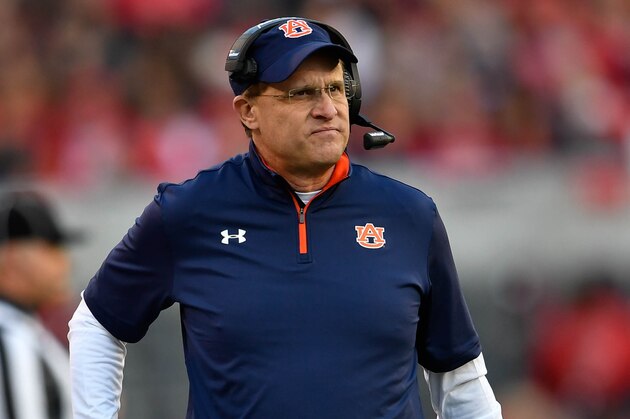 Nov 12, 2016; Athens, GA, USA; Auburn Tigers head coach Gus Malzahn walks the sideline against the Georgia Bulldogs during the second half at Sanford Stadium. Georgia defeated Auburn 13-7. Mandatory Credit: Dale Zanine-USA TODAY Sports Nov 12, 2016; Athens, GA, USA; Auburn Tigers head coach Gus Malzahn walks the sideline against the Georgia Bulldogs during the second half at Sanford Stadium. Georgia defeated Auburn 13-7. Mandatory Credit: Dale Zanine-USA TODAY Sports
