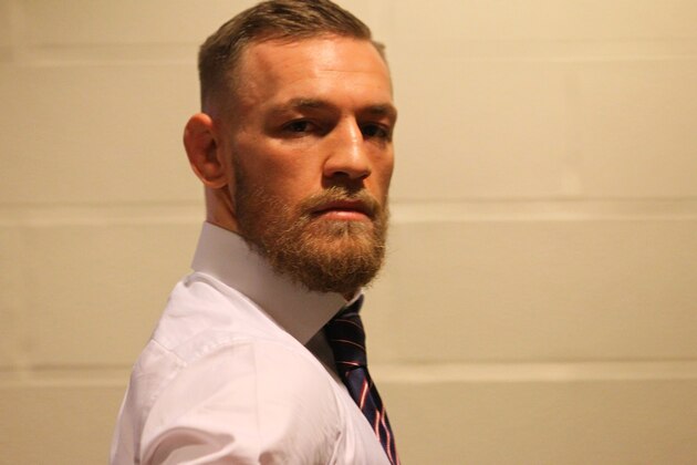 NEW YORK, NY - NOVEMBER 12:  Conor McGregor of Ireland warms up in his locker room prior to his lightweight title fight against Eddie Alvarez during the UFC 205 event at Madison Square Garden on November 12, 2016 in New York City.  (Photo by Ed Mulholland/Zuffa LLC/Zuffa LLC via Getty Images)
