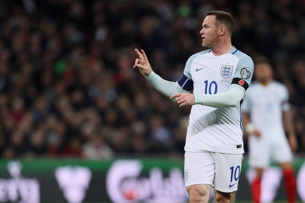 LONDON, ENGLAND - NOVEMBER 11: Wayne Rooney of England during the FIFA 2018 World Cup Qualifier between England and Scotland at Wembley Stadium on November 11, 2016 in London, England. (Photo by Matthew Ashton - AMA/Getty Images)