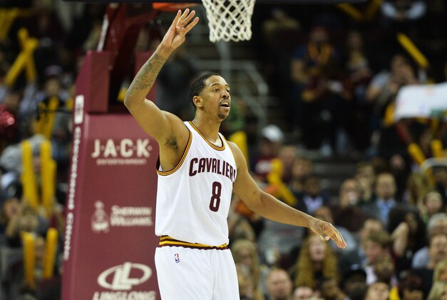 Nov 13, 2016; Cleveland, OH, USA; Cleveland Cavaliers forward Channing Frye (8) celebrates during the second half against the Charlotte Hornets at Quicken Loans Arena. The Cavs won 100-93. Mandatory Credit: Ken Blaze-USA TODAY Sports