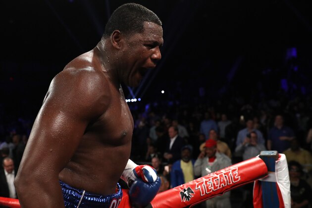 WASHINGTON, DC - MARCH 05: Luis Ortiz celebrates after defeating Tony Thompson in their main event heavyweight match at the DC Armory on March 5, 2016 in Washington, DC. (Photo by Patrick Smith/Getty Images)