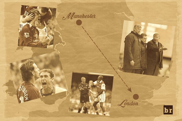 MANCHESTER, ENGLAND - FEBRUARY 28:  Juan Mata of Manchester United goes past Danny Welbeck of Arsenal during the Barclays Premier League match between Manchester United and Arsenal at Old Trafford on February 28, 2016 in Manchester, England.  (Photo by Shaun Botterill/Getty Images)