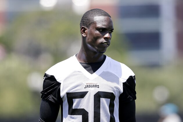 JACKSONVILLE, FL - JULY 28: Linebacker Telvin Smith #50 of the Jacksonville Jaguars during Training Camp at Florida Blue Health and Wellness Practice Fields on July 28, 2016 in Jacksonville, Florida. (Photo by Don Juan Moore/Getty Images)