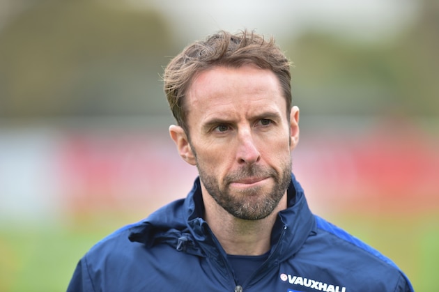England interim manager Gareth Southgate leads a training session at Tottenham's training ground in north London on November 14, 2016 ahead of their international friendly football match against Spain on November 15. / AFP / OLLY GREENWOOD / NOT FOR MARKETING OR ADVERTISING USE / RESTRICTED TO EDITORIAL USE        (Photo credit should read OLLY GREENWOOD/AFP/Getty Images)