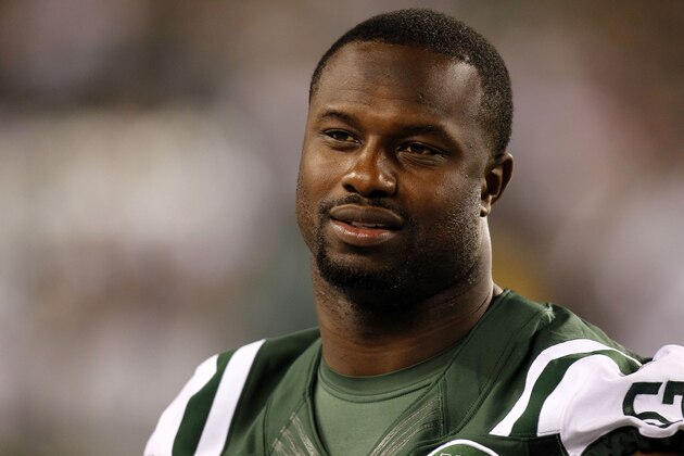 PHILADELPHIA - AUGUST 30: Bart Scott #57 of the New York Jets stands on the sidelines during a preseason game against the New York Jets at Lincoln Financial Field on August 30, 2012 in Philadelphia, Pennsylvania. (Photo by Jeff Zelevansky/Getty Images) PHILADELPHIA - AUGUST 30: Bart Scott #57 of the New York Jets stands on the sidelines during a preseason game against the New York Jets at Lincoln Financial Field on August 30, 2012 in Philadelphia, Pennsylvania. (Photo by Jeff Zelevansky/Getty Images)