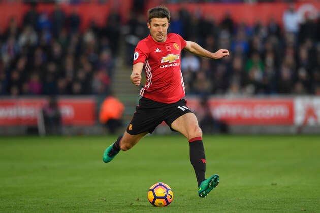 SWANSEA, WALES - NOVEMBER 06:  United player Michael Carrick in action during the Premier League match between Swansea City and Manchester United at Liberty Stadium on November 6, 2016 in Swansea, Wales.  (Photo by Stu Forster/Getty Images)