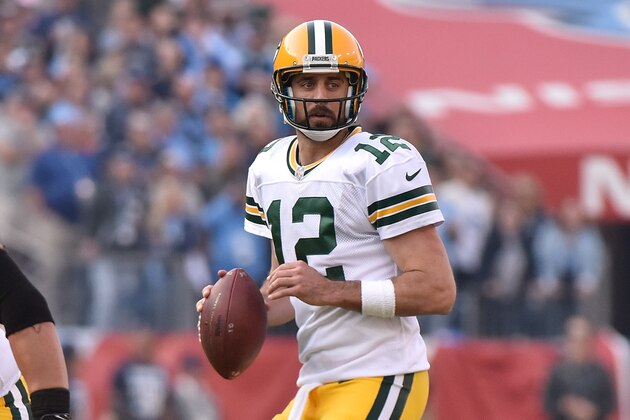 NASHVILLE, TN - NOVEMBER 13:  Quarterback Aaron Rodgers #12 of the Green Bay Packers plays against the Tennessee Titans at Nissan Stadium on November 13, 2016 in Nashville, Tennessee.  (Photo by Frederick Breedon/Getty Images)