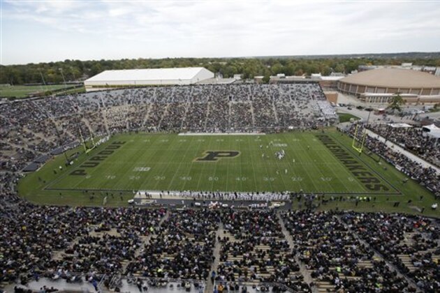 General view of Ross-Ade stadium as Purdue playes Michigan State in an NCAA college football game in West Lafayette, Ind.,  Saturday, Oct. 11, 2014. Michigan State won 45-31. (AP Photo/AJ Mast)