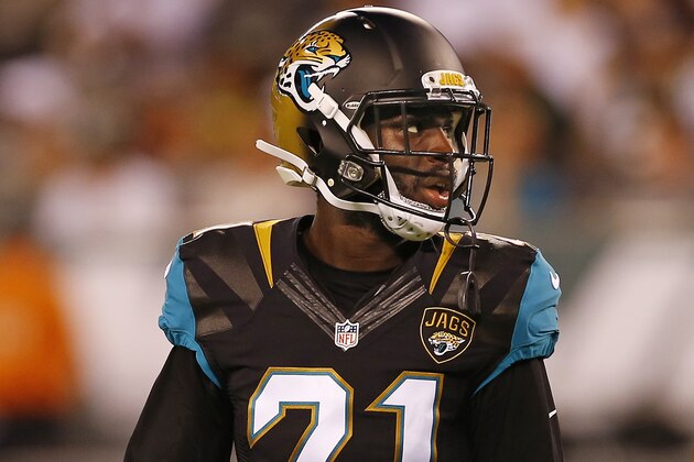 EAST RUTHERFORD, NJ - AUGUST 11: Prince Amukamara #21 of the Jacksonville Jaguars in action against the New York Jets in an NFL preseason game at MetLife Stadium on August 11, 2016 in East Rutherford, New Jersey. (Photo by Rich Schultz/Getty Images)