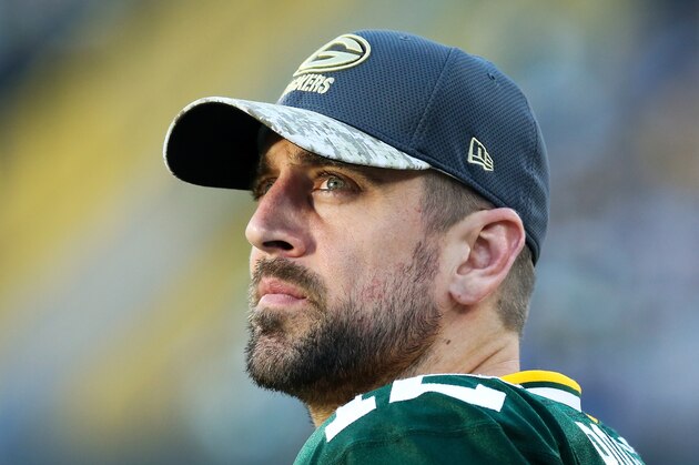 GREEN BAY, WI - NOVEMBER 06:  Aaron Rodgers #12 of the Green Bay Packers stands on the field before the game against the Indianapolis Colts at Lambeau Field on November 6, 2016 in Green Bay, Wisconsin. (Photo by Dylan Buell/Getty Images)