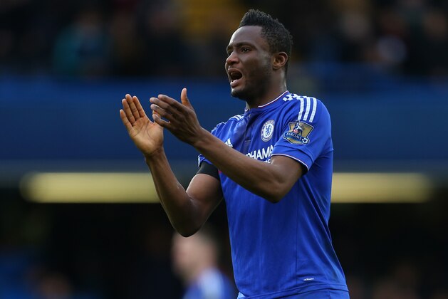 LONDON, ENGLAND - MARCH 19 :  Mikel John Obi of Chelsea urges on the team during the Barclays Premier League match between Chelsea and West Ham United at Stamford Bridge on March 19, 2016 in London, England.  (Photo by Catherine Ivill - AMA/Getty Images)
