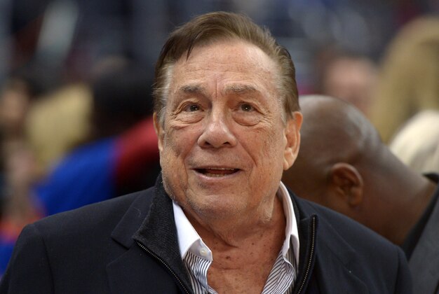 Jan 10, 2014; Los Angeles, CA, USA; Los Angeles Clippers owner Donald Sterling attends the game against the Los Angeles Lakers at Staples Center. The Clippers defeated the Lakers 123-87. Mandatory Credit: Kirby Lee-USA TODAY Sports