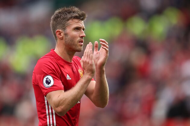 MANCHESTER, ENGLAND - SEPTEMBER 24: Michael Carrick of Manchester United during the Premier League match between Manchester United and Leicester City at Old Trafford on September 24, 2016 in Manchester, England. (Photo by James Baylis - AMA/Getty Images)