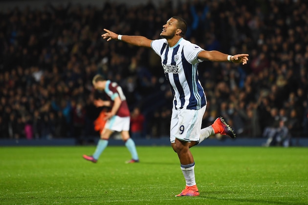 WEST BROMWICH, ENGLAND - NOVEMBER 21:  Jose Salomon Rondon of West Bromwich Albion celebrates as he scores their fourth goal during the Premier League match between West Bromwich Albion and Burnley at The Hawthorns on November 21, 2016 in West Bromwich, England.  (Photo by Laurence Griffiths/Getty Images)
