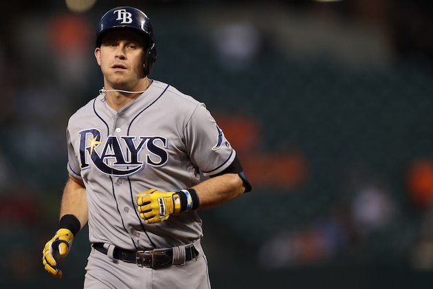 BALTIMORE, MD - SEPTEMBER 15: Evan Longoria #3 of the Tampa Bay Rays rounds the bases after hitting a three run home run during the first inning against the Baltimore Orioles at Oriole Park at Camden Yards on September 15, 2016 in Baltimore, Maryland. (Photo by Patrick Smith/Getty Images)