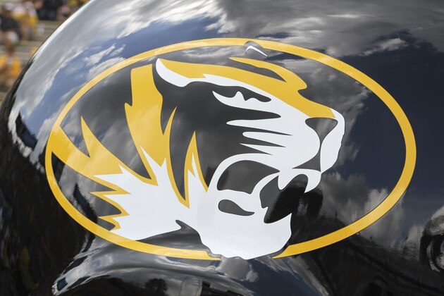COLUMBIA , MO - AUGUST 30:  A Missouri Tigers logo is seen at Memorial Stadium on August 30, 2014 in Columbia, Missouri.  (Photo by Ed Zurga/Getty Images)