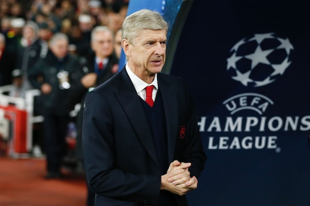 Arsenal's French manager Arsene Wenger prepares for the start of the UEFA Champions League group A football match between Arsenal and Paris Saint-Germain at the Emirates Stadium in London on November 23, 2016.  / AFP / IKIMAGES AND AFP / Ian KINGTON        (Photo credit should read IAN KINGTON/AFP/Getty Images)