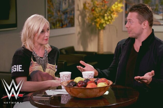 Renee Young interviewing The Miz.
