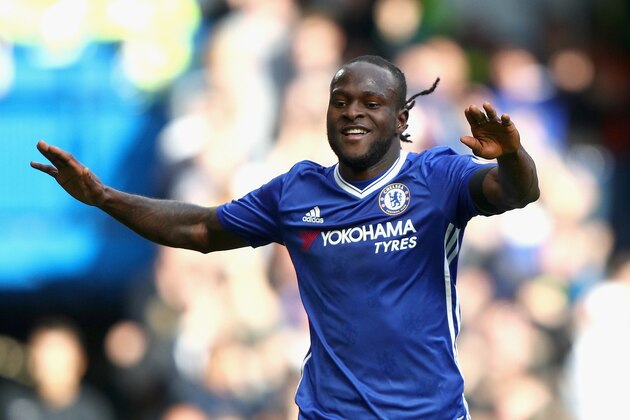 LONDON, ENGLAND - OCTOBER 15:  Victor Moses of Chelsea celebrates scoring his sides third goal during the Premier League match between Chelsea and Leicester City at Stamford Bridge on October 15, 2016 in London, England.  (Photo by Ian Walton/Getty Images)