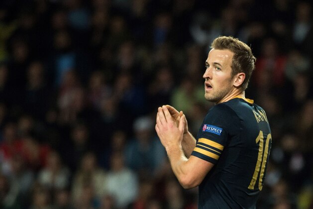 Tottenham Hotspur's English striker Harry Kane reacts at the end of the UEFA Champions League group E football match AS Monaco and Tottenham Hotspur FC at the Louis II stadium in Monaco on November 22, 2016. / AFP / BERTRAND LANGLOIS        (Photo credit should read BERTRAND LANGLOIS/AFP/Getty Images)